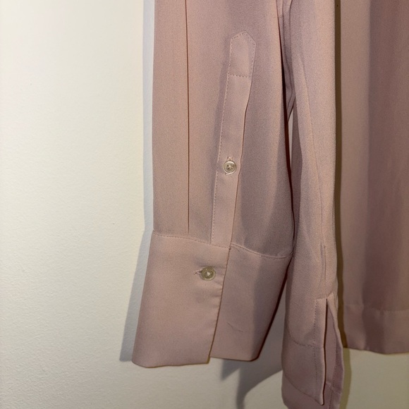 Banana Republic Blush Pink Tie-Neck Blouse | Size M - Picture 6 of 7